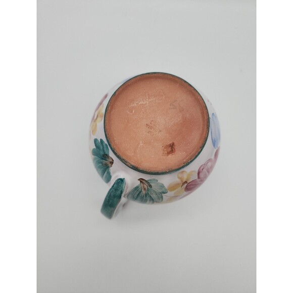 Arabian Hand Painted Pitcher Floral made In Finland 32 oz Marked CY3 - Picture 6 of 11